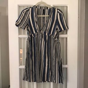 Zara dress, striped with ties, trf, size XS